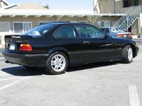 BMW e36 sedan red